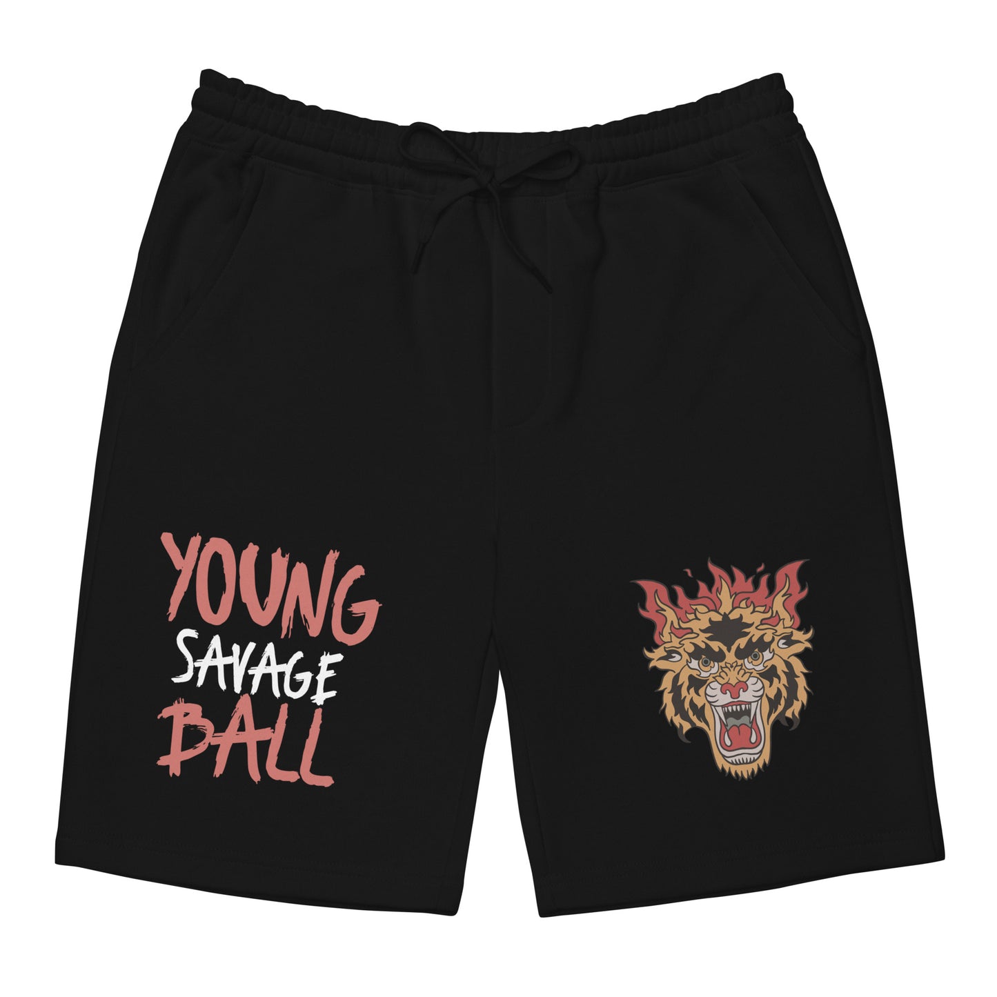 Game Time - Fire Lion Basketball fleece shorts