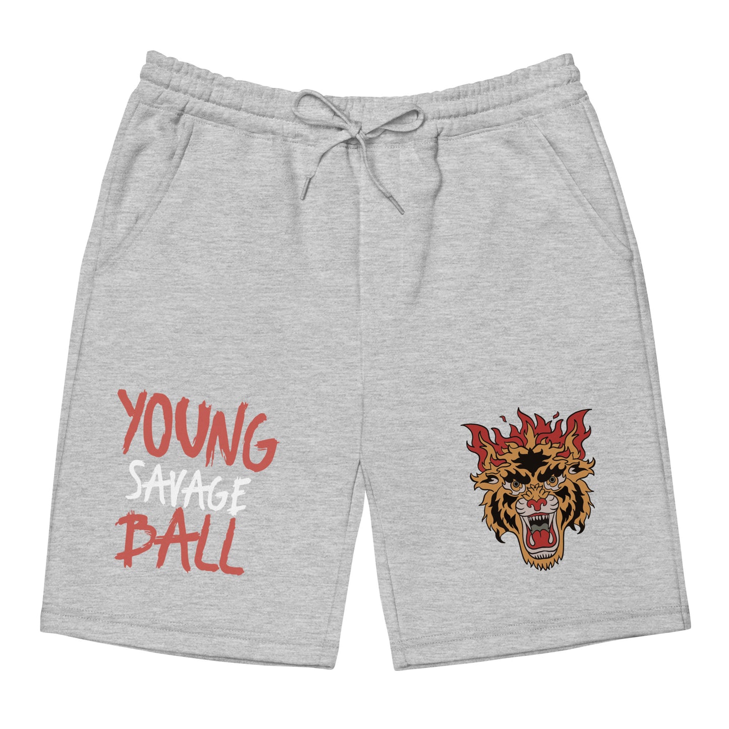 Game Time - Fire Lion Basketball fleece shorts