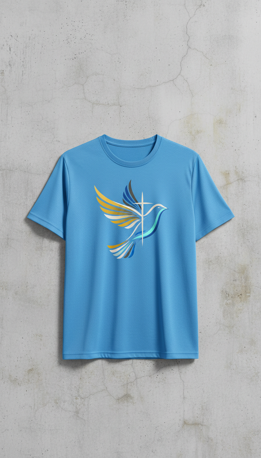 Sky Blue faith graphic training tee