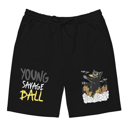 Game Time - Crazy Cat Basketball fleece shorts