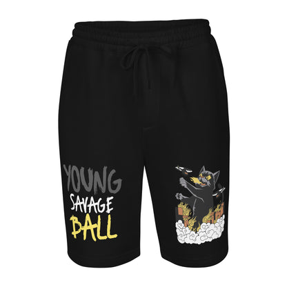Game Time - Crazy Cat Basketball fleece shorts