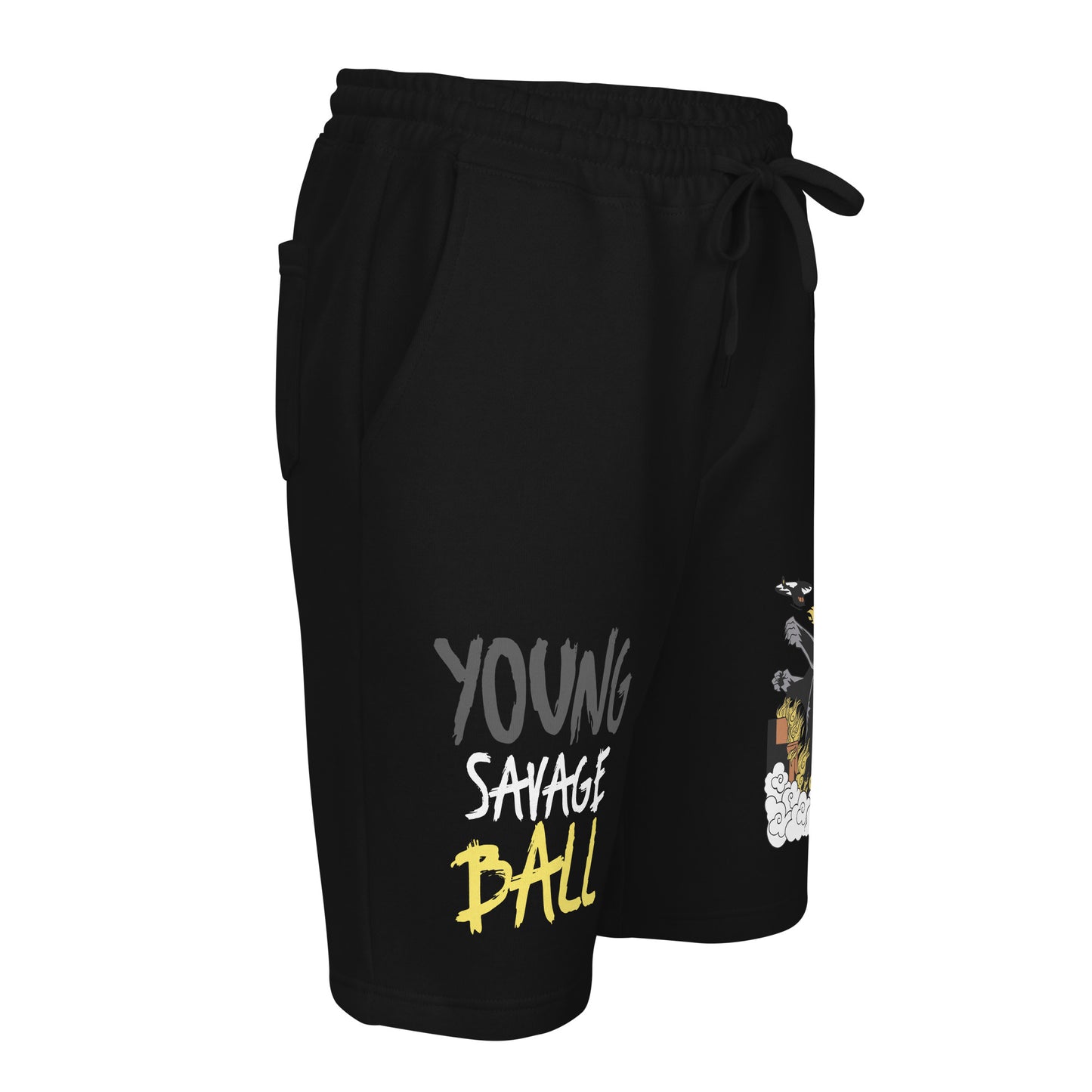 Game Time - Crazy Cat Basketball fleece shorts